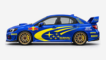 Závodní polepy na Subaru WRX STI